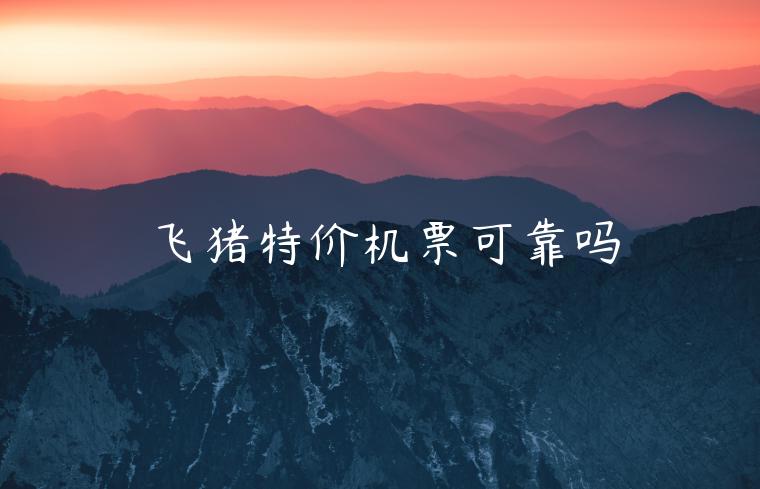 飞猪特价机票可靠吗 飞猪特价机票可靠吗